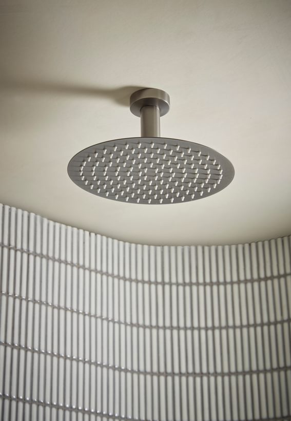 Quantum Shower Head Close Up Water Off Lifestyle Quantum Shower Head Close Up Water Off Lifestyle