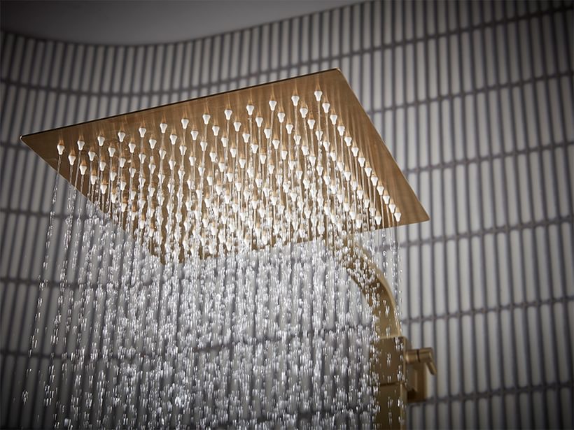 Recite Brass Shower Head On Recite Brass Shower Head On