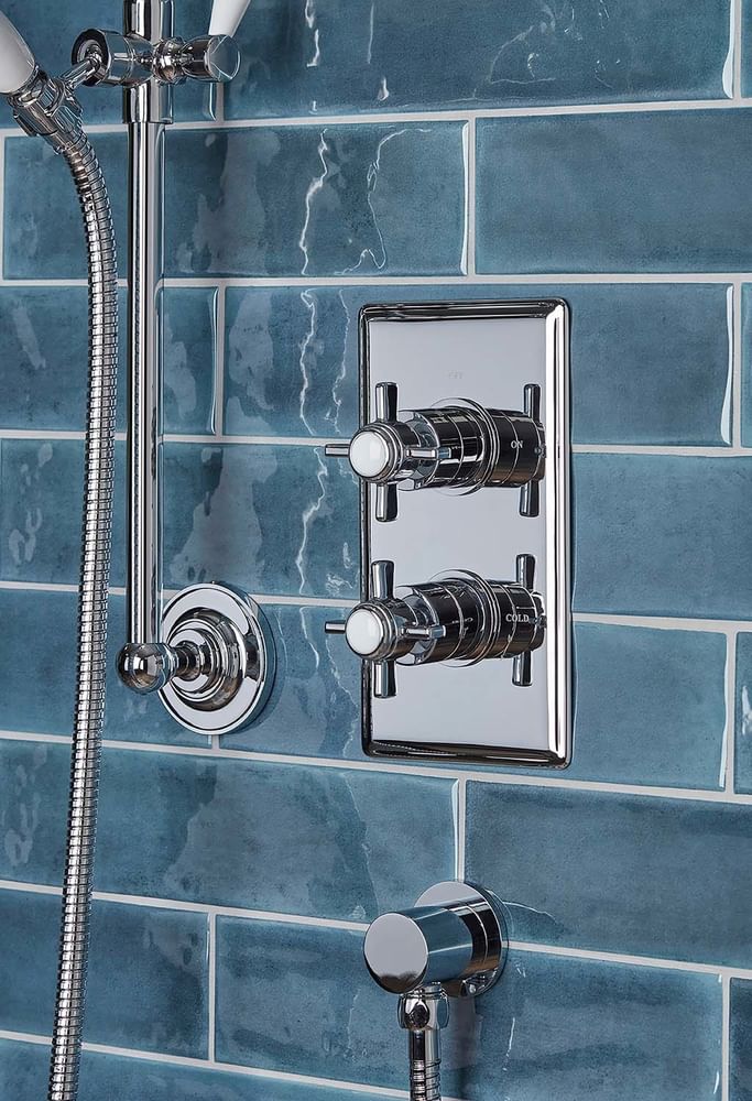 Regatta concealed valve closeup lifestyle slide image Regatta concealed valve closeup lifestyle slide image