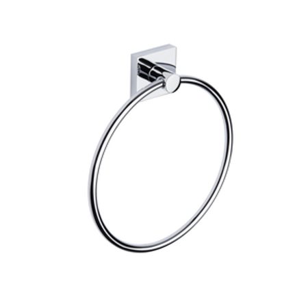 Restore Square Towel Ring - Chrome