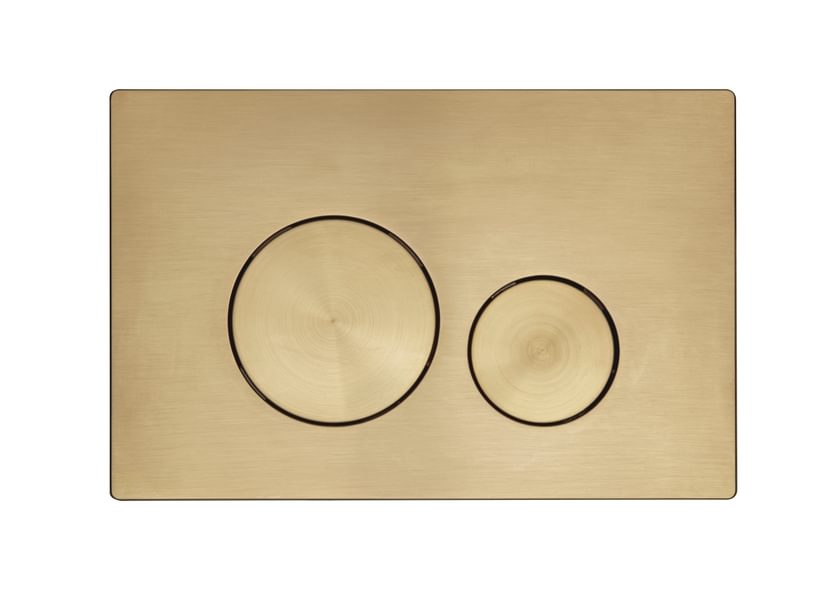 Rondo Brushed Brass Dual Flush Plate TR9036 Rondo Brushed Brass Dual Flush Plate TR9036