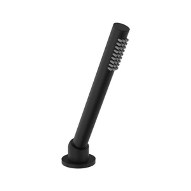 Round Bath Deck Shower Handset Kit Matt Black 1068417 Round Bath Deck Shower Handset Kit Matt Black 1068417
