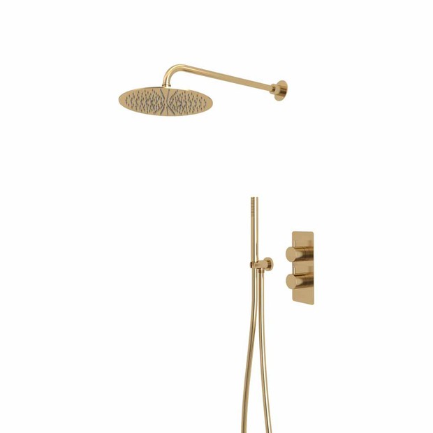 SQT1616 Quantum 2 F Concealed Shower System with Outlet Handset Brass SQT1616 Quantum 2 F Concealed Shower System with Outlet Handset Brass