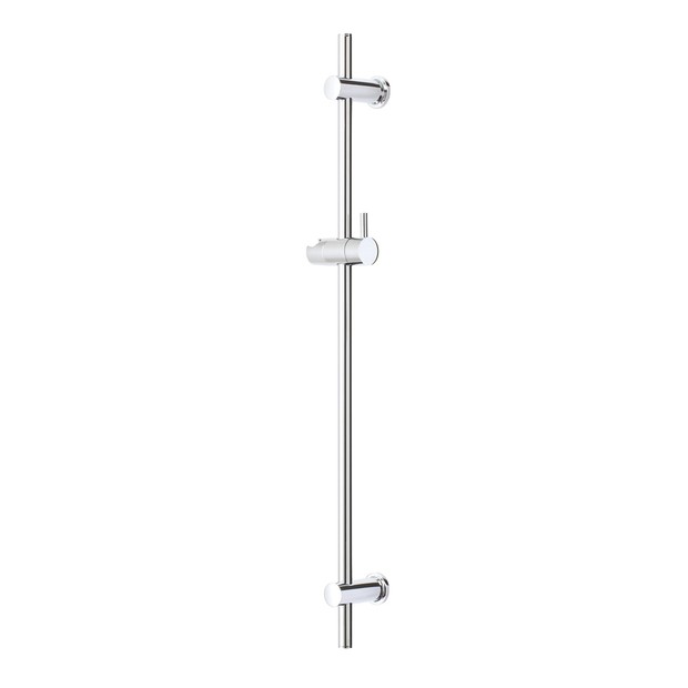 round adjustable chrome shower rail