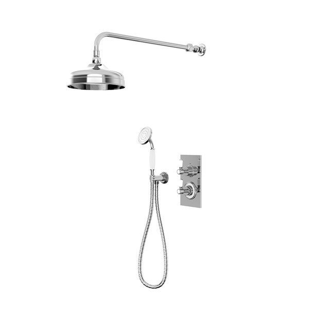 SVSET181 Keswick 2 F Shower System with Head and Handset Holder Chrome