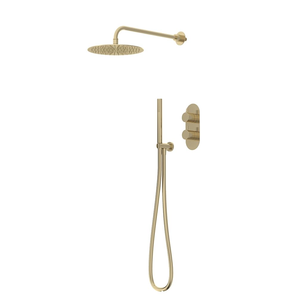 SVSET191 Unity 2 F Shower System Hotel Style Brushed Brass slide image SVSET191 Unity 2 F Shower System Hotel Style Brushed Brass slide image