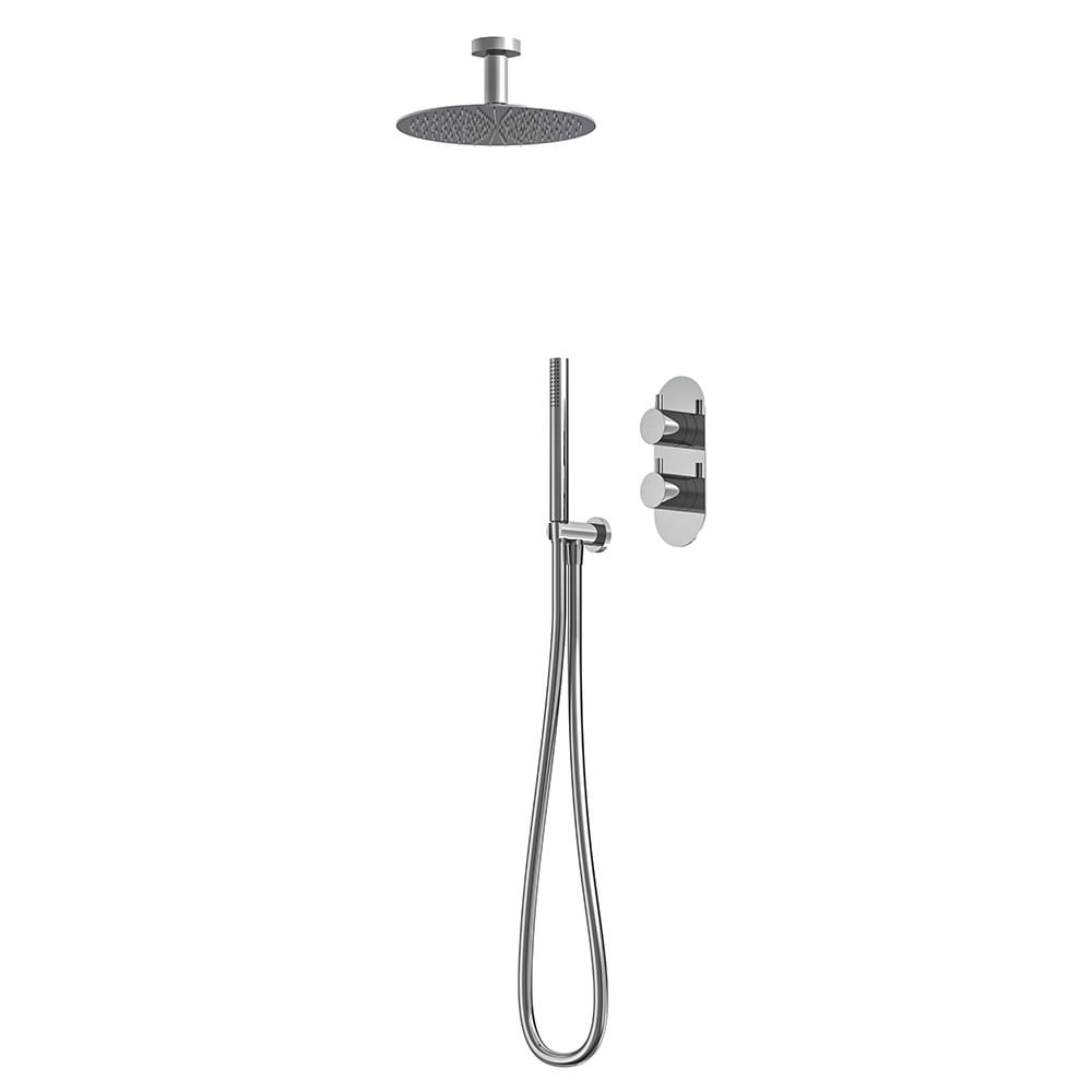 SVSET192 Unity 2 F Shower System Hotel Style with Ceiling Arm Chrome slide image SVSET192 Unity 2 F Shower System Hotel Style with Ceiling Arm Chrome slide image
