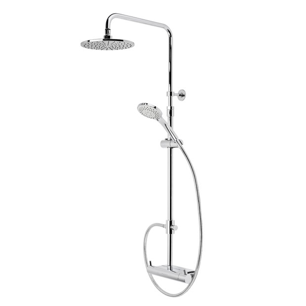 thermostatic exposed valve shower system