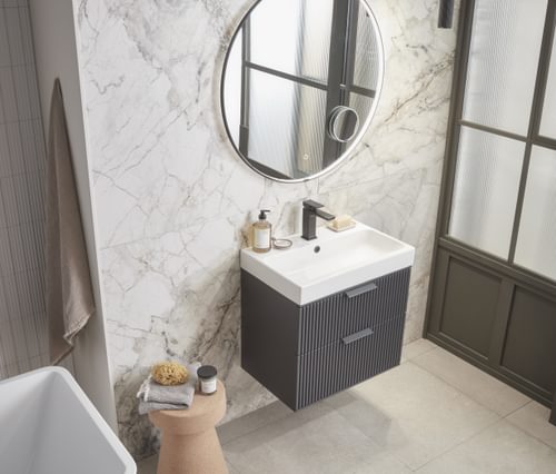 Scheme 600 Fluted Wall Mounted Vanity Unit Video