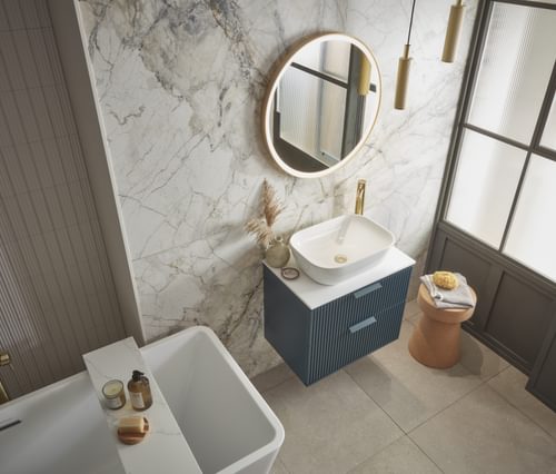 Scheme 800 Fluted Wall Mounted Vanity Unit Video