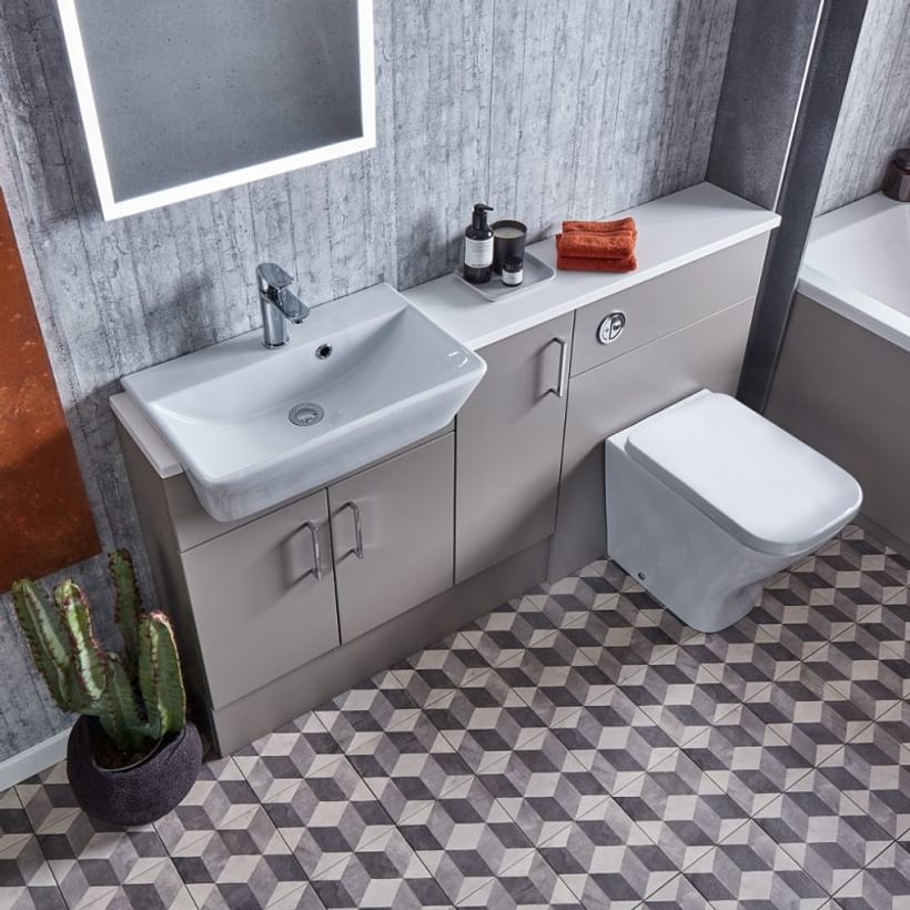 Serenity top down BTW WC and Semi Countertop Basin Lifestyle Serenity top down BTW WC and Semi Countertop Basin Lifestyle