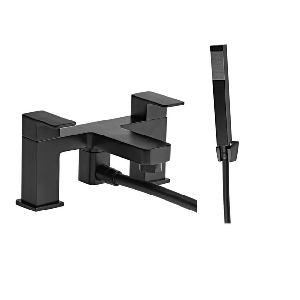 Serve Bath shower mixer with handset black TR1083 Serve Bath shower mixer with handset black TR1083