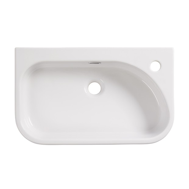 ceramic slim semi countertop basin