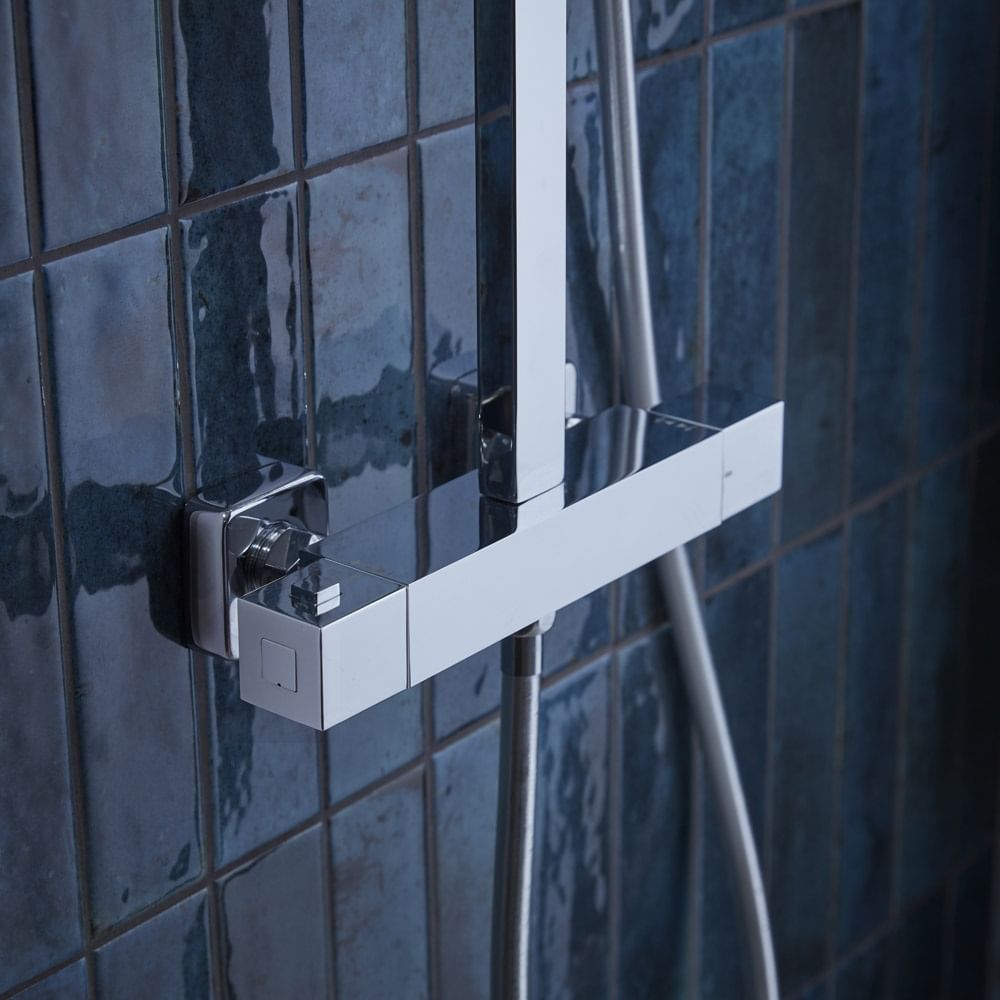 Spirit Chrome Square Push Button Bar Valve Detail slide image Spirit Chrome Square Push Button Bar Valve Detail slide image