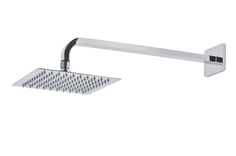 Square 200mm shower head square arm SVHEAD14 SVARM05 slide image Square 200mm shower head square arm SVHEAD14 SVARM05 slide image