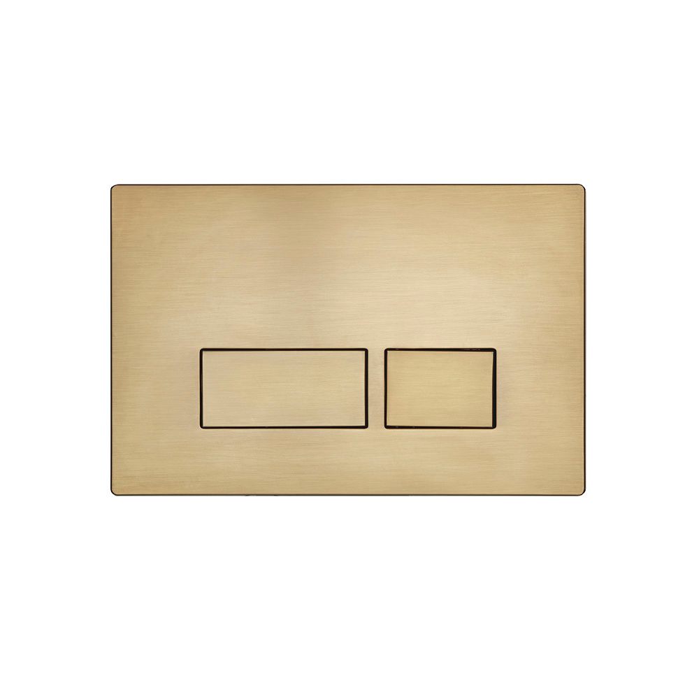 Square Brushed Brass Dual Flush Plate TR9036 slide image