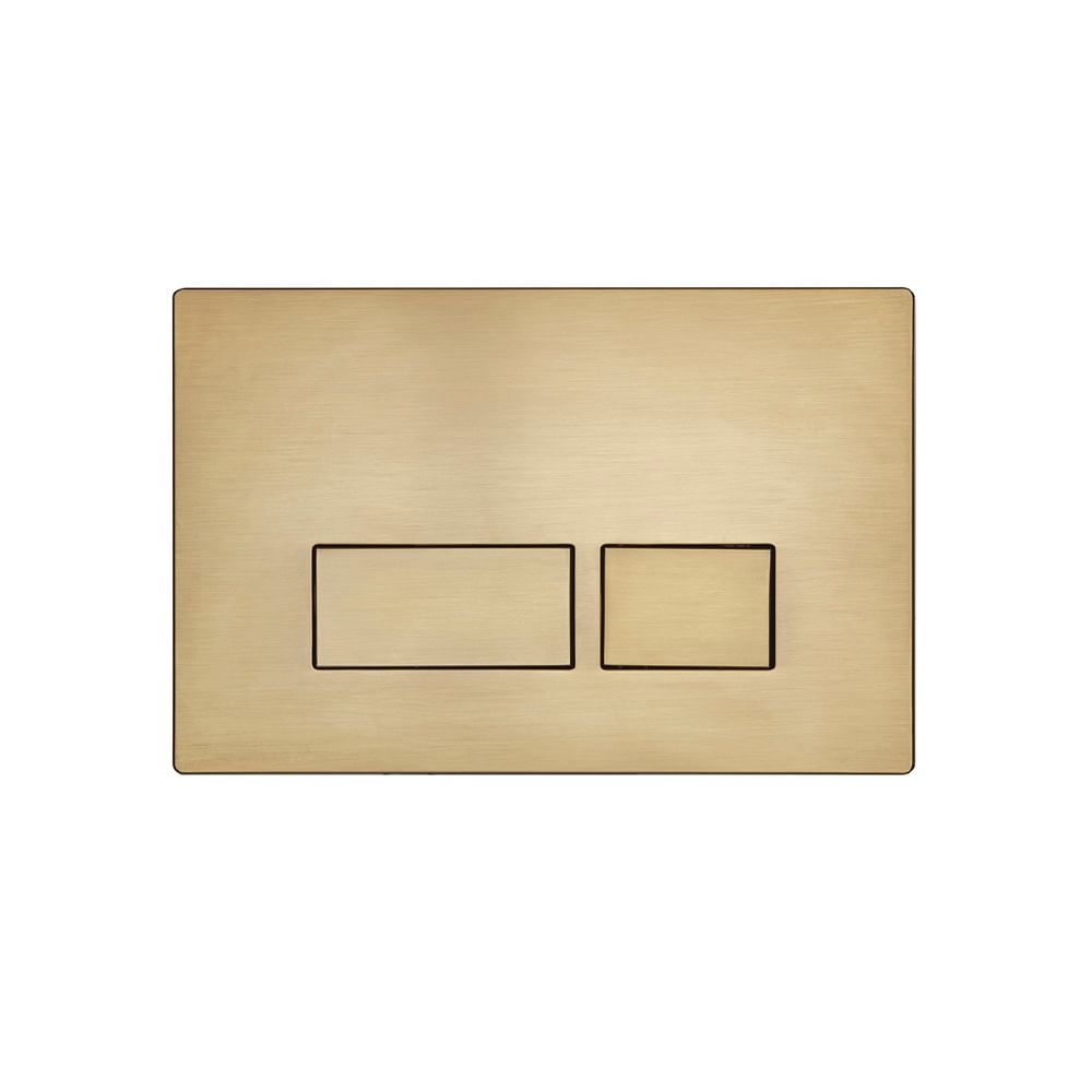 Square Brushed Brass Dual Flush Plate TR9036 slide image Square Brushed Brass Dual Flush Plate TR9036 slide image