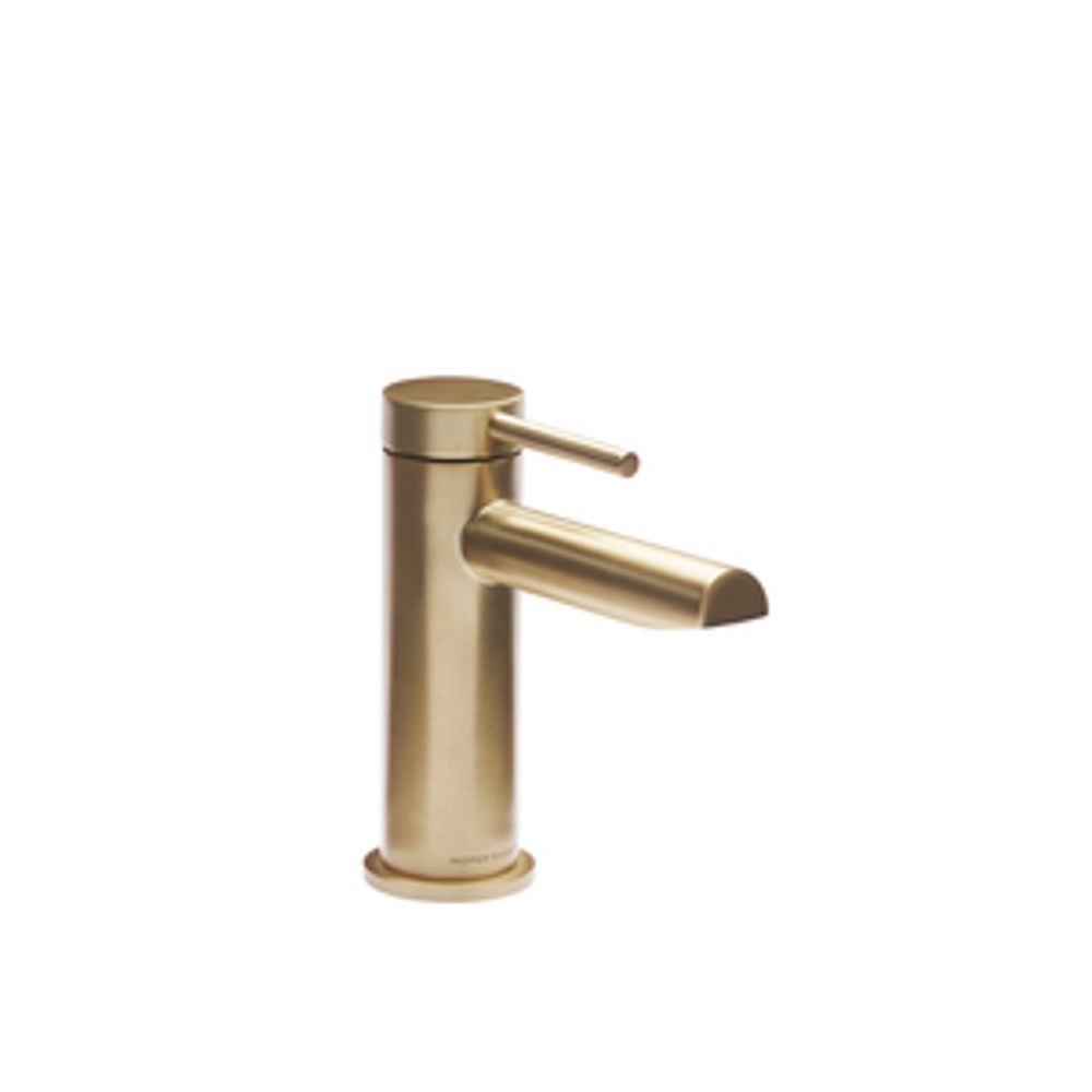 Storm Nova Mini Basin Mixer With Click Waste Brushed Brass 1064754 slide image Storm Nova Mini Basin Mixer With Click Waste Brushed Brass 1064754 slide image