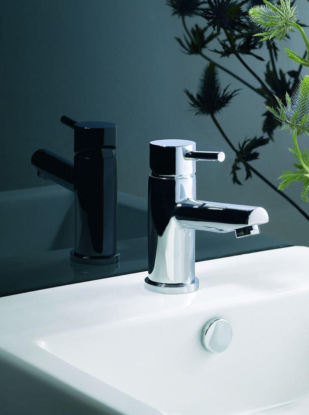 chrome lever basin mixer tap with click waste
