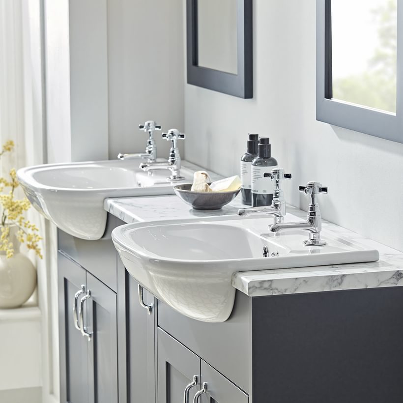 Stow Midnight Grey double basin lifestyle
