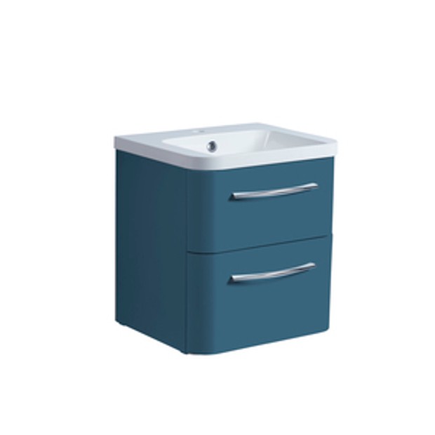 System 500 Wall Mounted Basin Unit Matt Derwent Blue 1083828 System 500 Wall Mounted Basin Unit Matt Derwent Blue 1083828