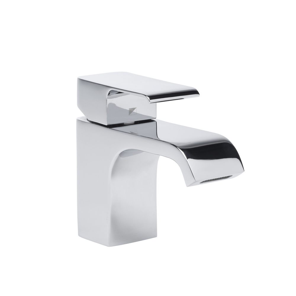 Small basin mixer tap with click waste slide image