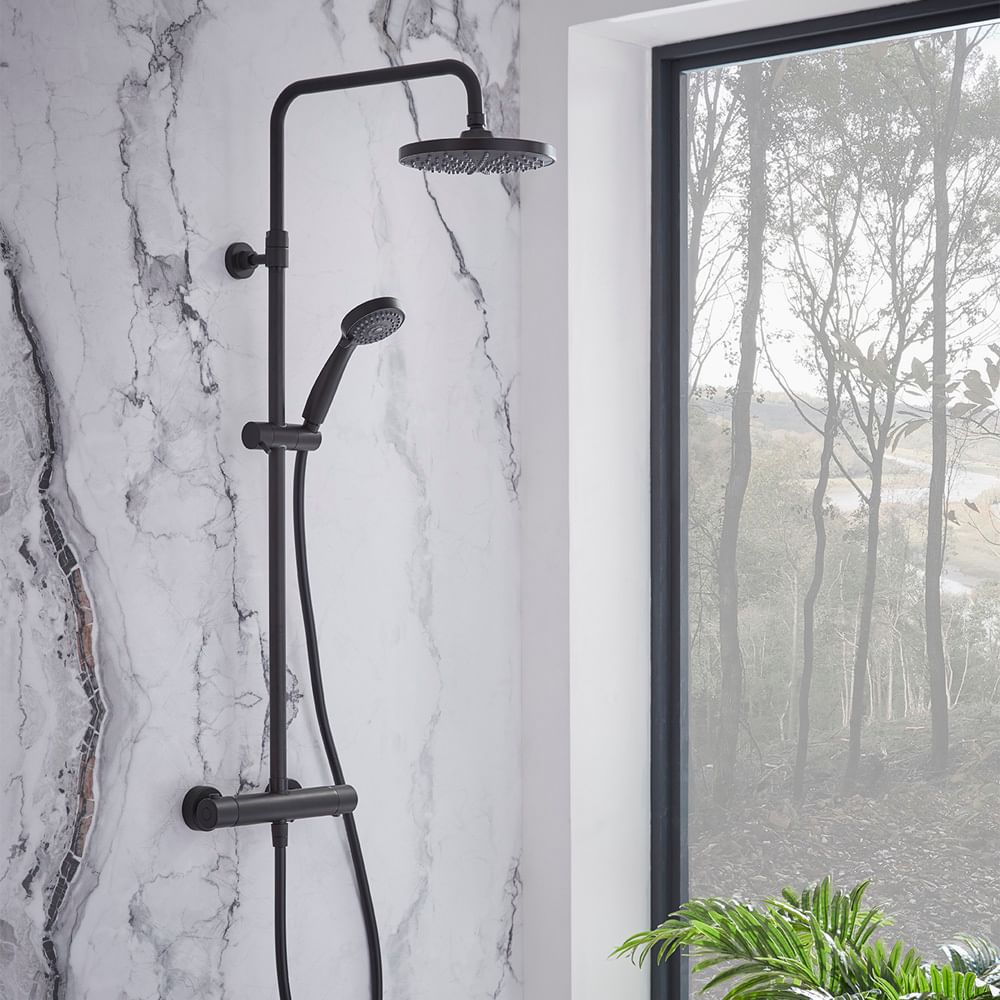 TAV Merit BK shower exposed Lifestyle slide image TAV Merit BK shower exposed Lifestyle slide image