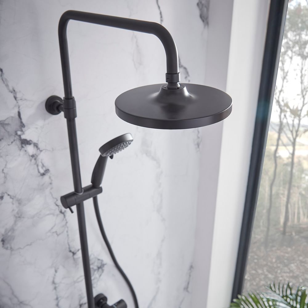 TAV Merit BK shower exposed Shower head Detail slide image TAV Merit BK shower exposed Shower head Detail slide image
