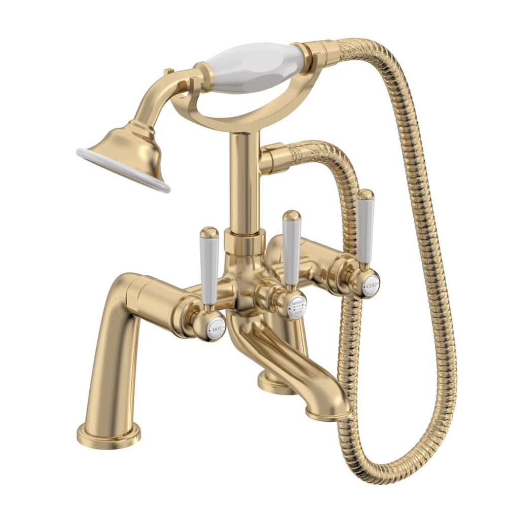 TLD4204 Lansdown Bath Shower Mixer Brass slide image TLD4204 Lansdown Bath Shower Mixer Brass slide image