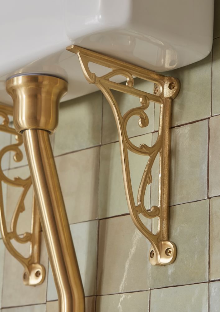 Tavistock Vitoria sanitaryware brushed brass brackets lifestyle slide image Tavistock Vitoria sanitaryware brushed brass brackets lifestyle slide image