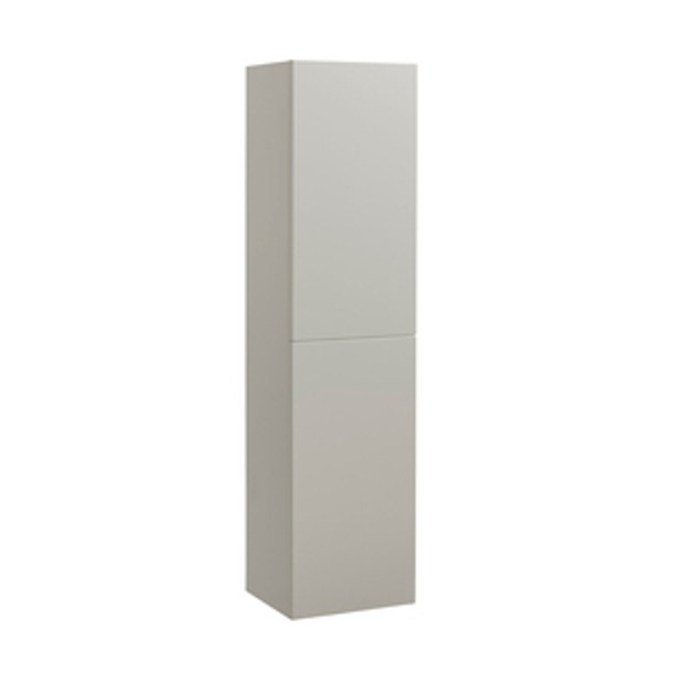 Two Door Bathroom Storage Column Gloss Light Grey 1068044 Two Door Bathroom Storage Column Gloss Light Grey 1068044