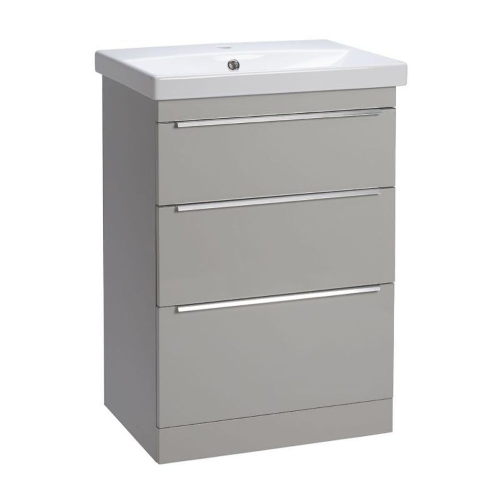 Type 600 Freestanding Unit 3 drawers Light Grey TY6016 LG slide image