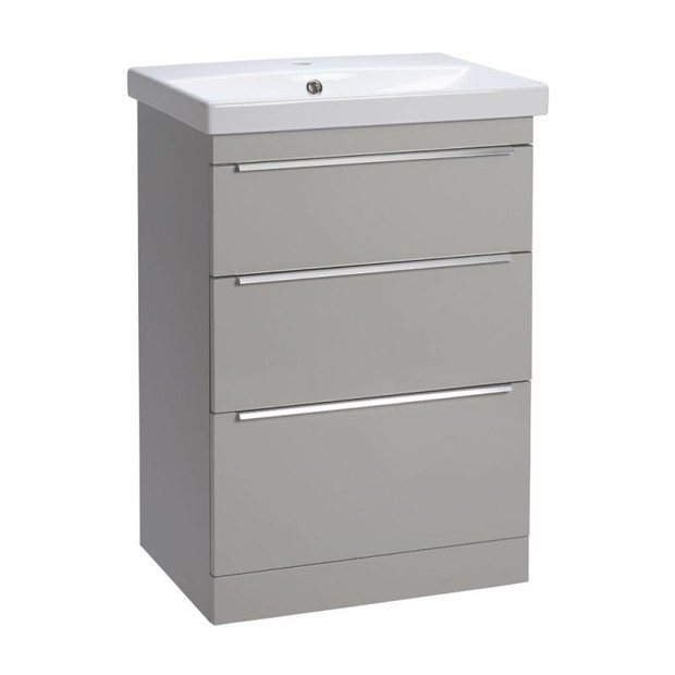 Type 600 Freestanding Unit 3 drawers Light Grey TY6016 LG