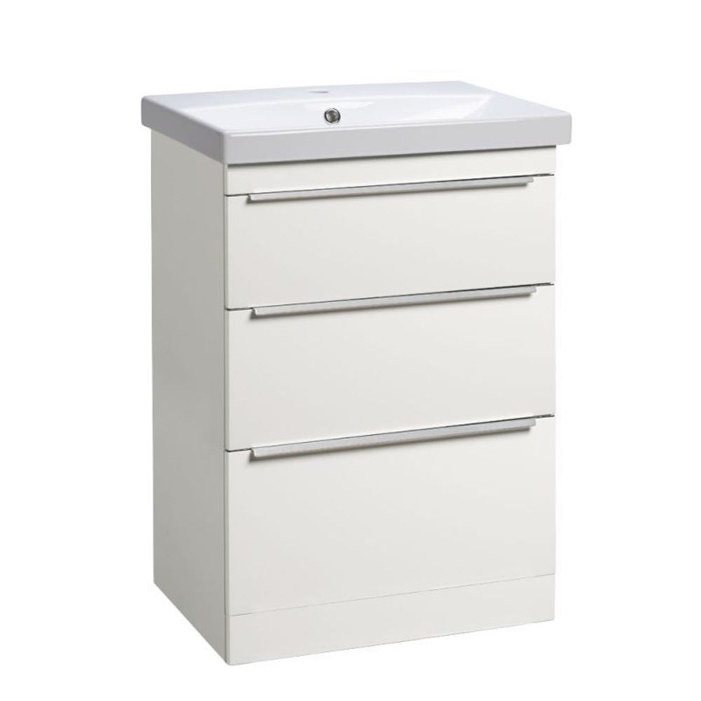 Type 600 Freestanding Unit 3 drawers white TY6016 W slide image