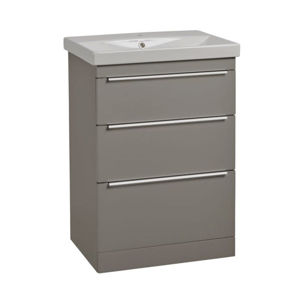 Type 600 Freestanding unit 3 drawer stone grey TY6016 ST slide image