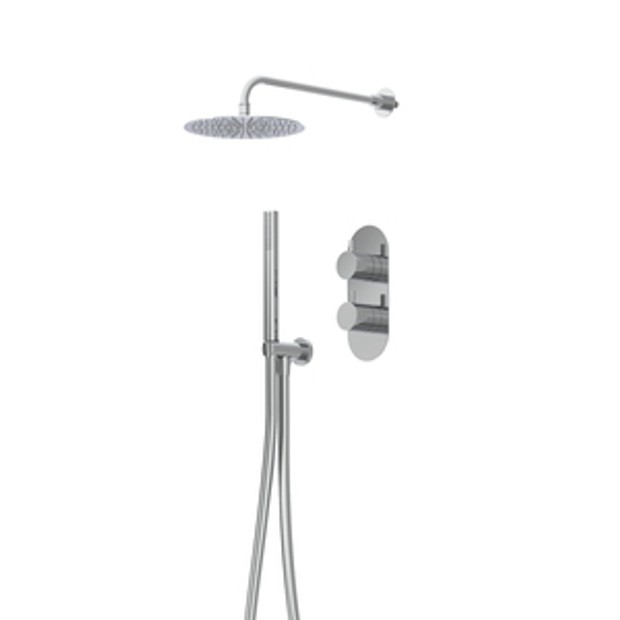 Unity Dual Function Concealed Shower System With Shower Head And Handset Outlet Chrome 1065372 Unity Dual Function Concealed Shower System With Shower Head And Handset Outlet Chrome 1065372