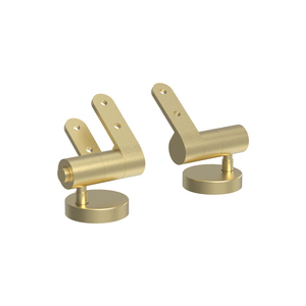 Toilet Seat Hinges Brushed Brass 1068091 slide image Toilet Seat Hinges Brushed Brass 1068091 slide image