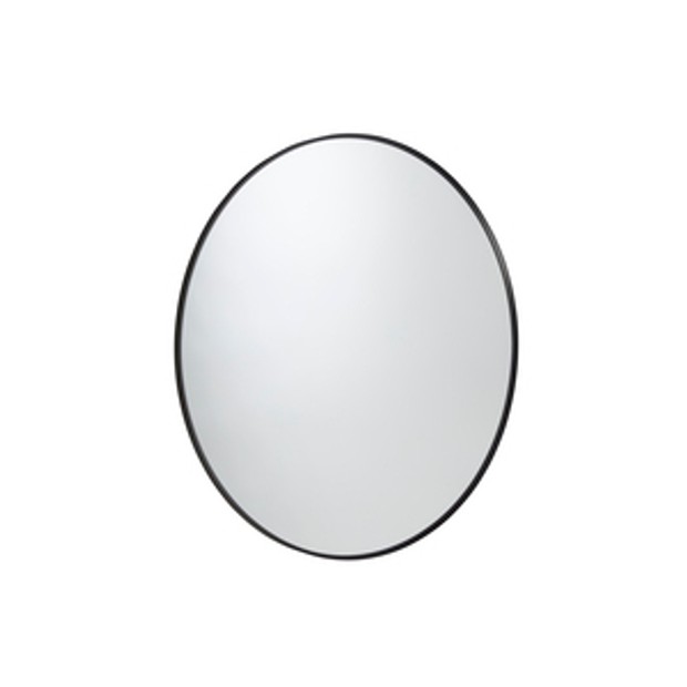 Verge Framed Circular Mirror 600 Matt Black 1064992 Verge Framed Circular Mirror 600 Matt Black 1064992