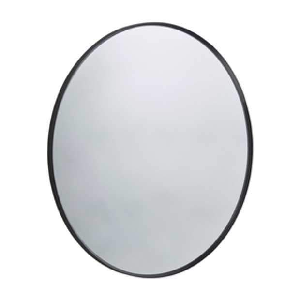 Verge Framed Circular Mirror 800 Matt Black 1064937 Verge Framed Circular Mirror 800 Matt Black 1064937