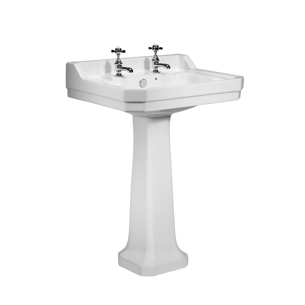Vitoria 605 basin and pedestal 2 tap hole DB850 S and PE850 S jpg slide image