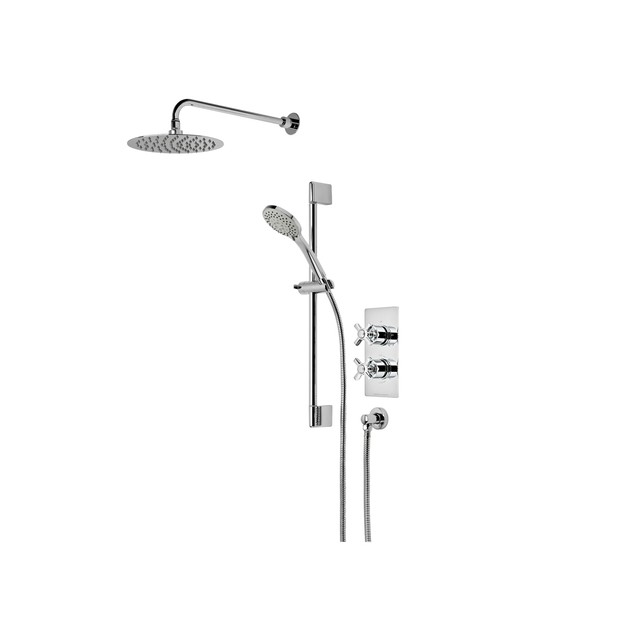 traditional crosshead chrome shower system