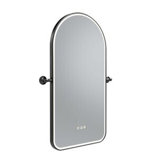 Walcot Arch 400 x 800 Mirror with Wall Brackets Black 1102520 Walcot Arch 400 x 800 Mirror with Wall Brackets Black 1102520