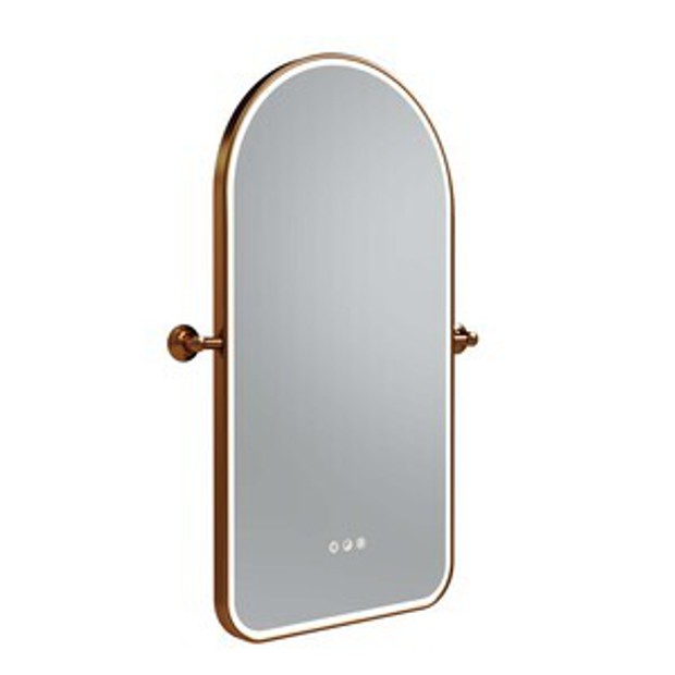 Walcot Arch 400 x 800 Mirror with Wall Brackets Brushed Bronze 1102479 Walcot Arch 400 x 800 Mirror with Wall Brackets Brushed Bronze 1102479