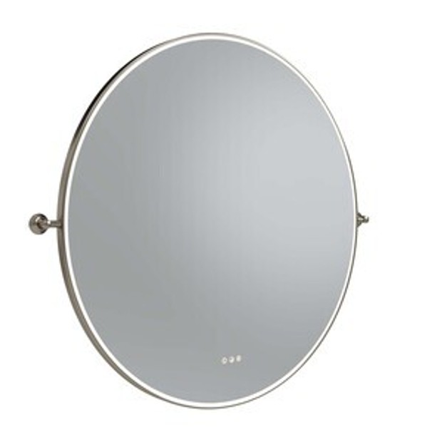 Walcot Circular 1000 Mirror with Wall Brackets Nickel 1102382 Walcot Circular 1000 Mirror with Wall Brackets Nickel 1102382