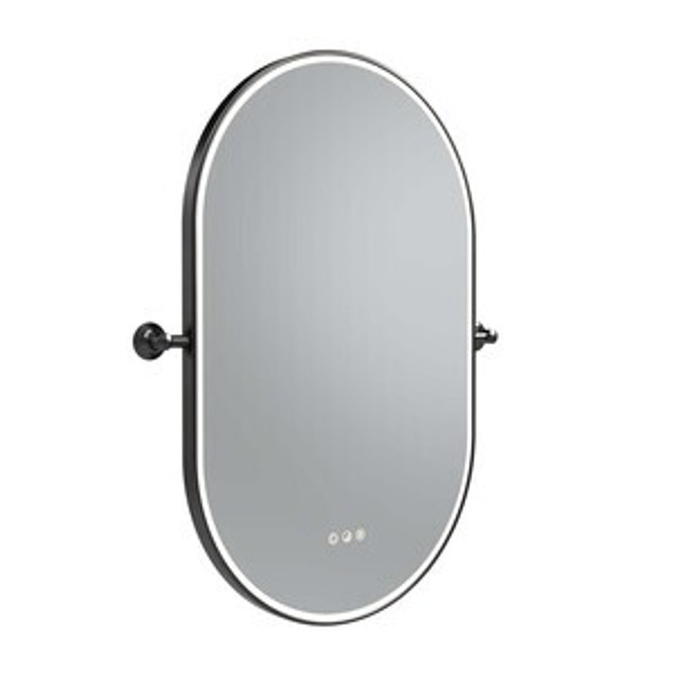 Walcot Pill 500 x 800 Mirror with Wall Brackets Black 1102457 Walcot Pill 500 x 800 Mirror with Wall Brackets Black 1102457