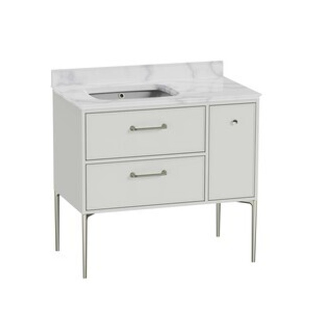 Walcot 900 Freestanding 3 Drawer Vanity Unit Matt White 1102861 Walcot 900 Freestanding 3 Drawer Vanity Unit Matt White 1102861