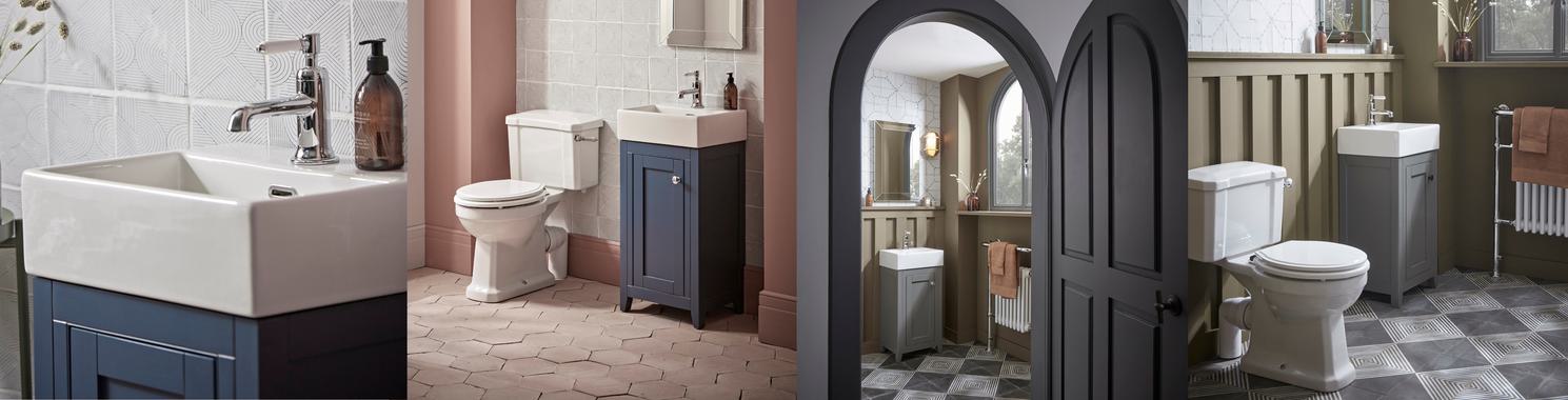 Widcombe Cloakroom Vanity Unit in Parchment banner