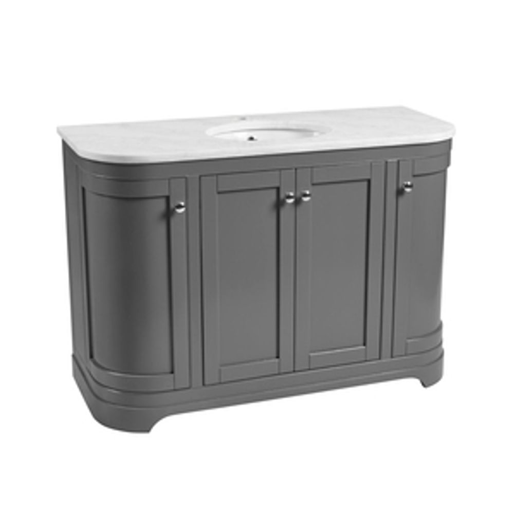 Widcombe 1200 Curved Vanity Unit Matt Pewter 1065050 slide image Widcombe 1200 Curved Vanity Unit Matt Pewter 1065050 slide image