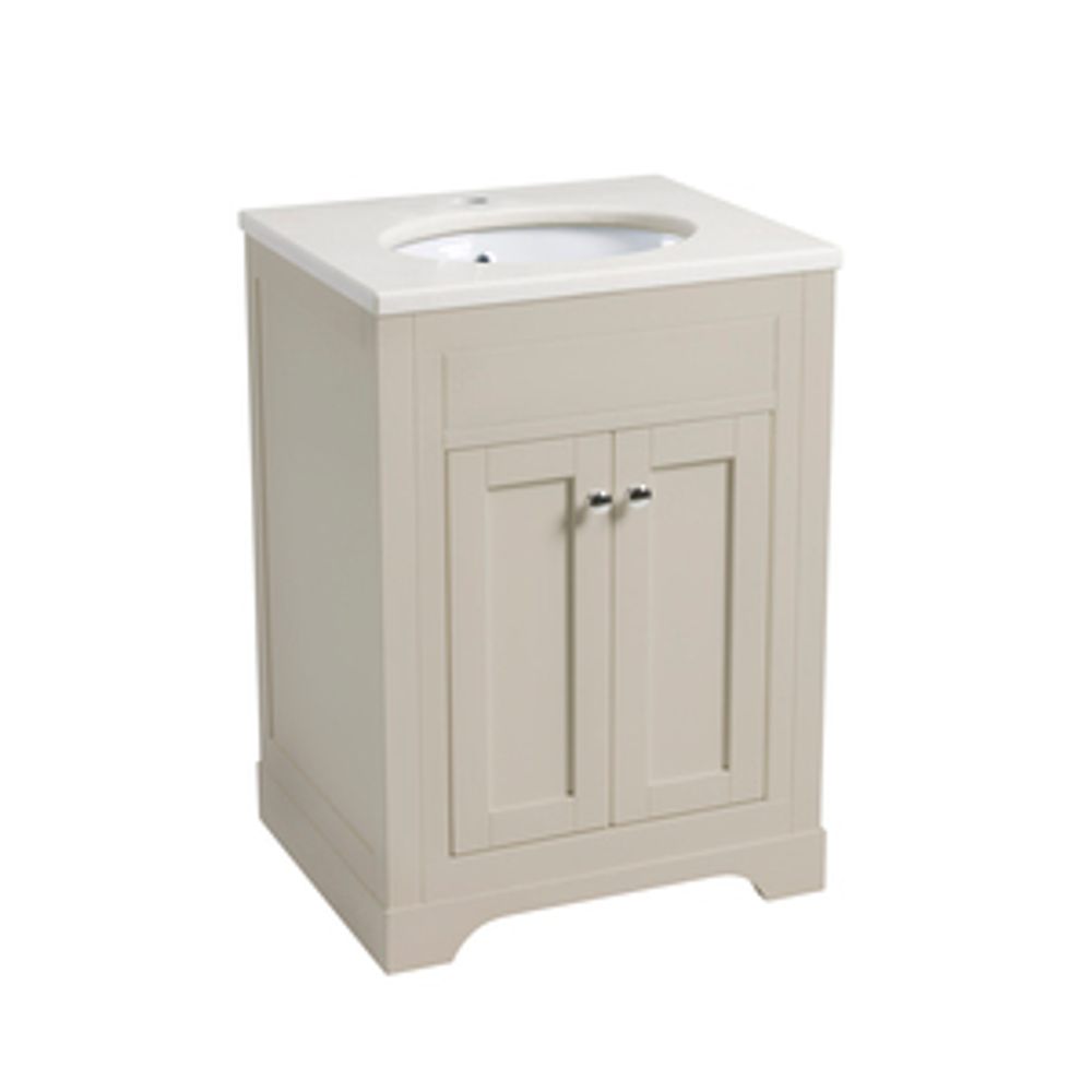 Widcombe 600 Freestanding Vanity Unit Matt Parchment 1064795 slide image Widcombe 600 Freestanding Vanity Unit Matt Parchment 1064795 slide image