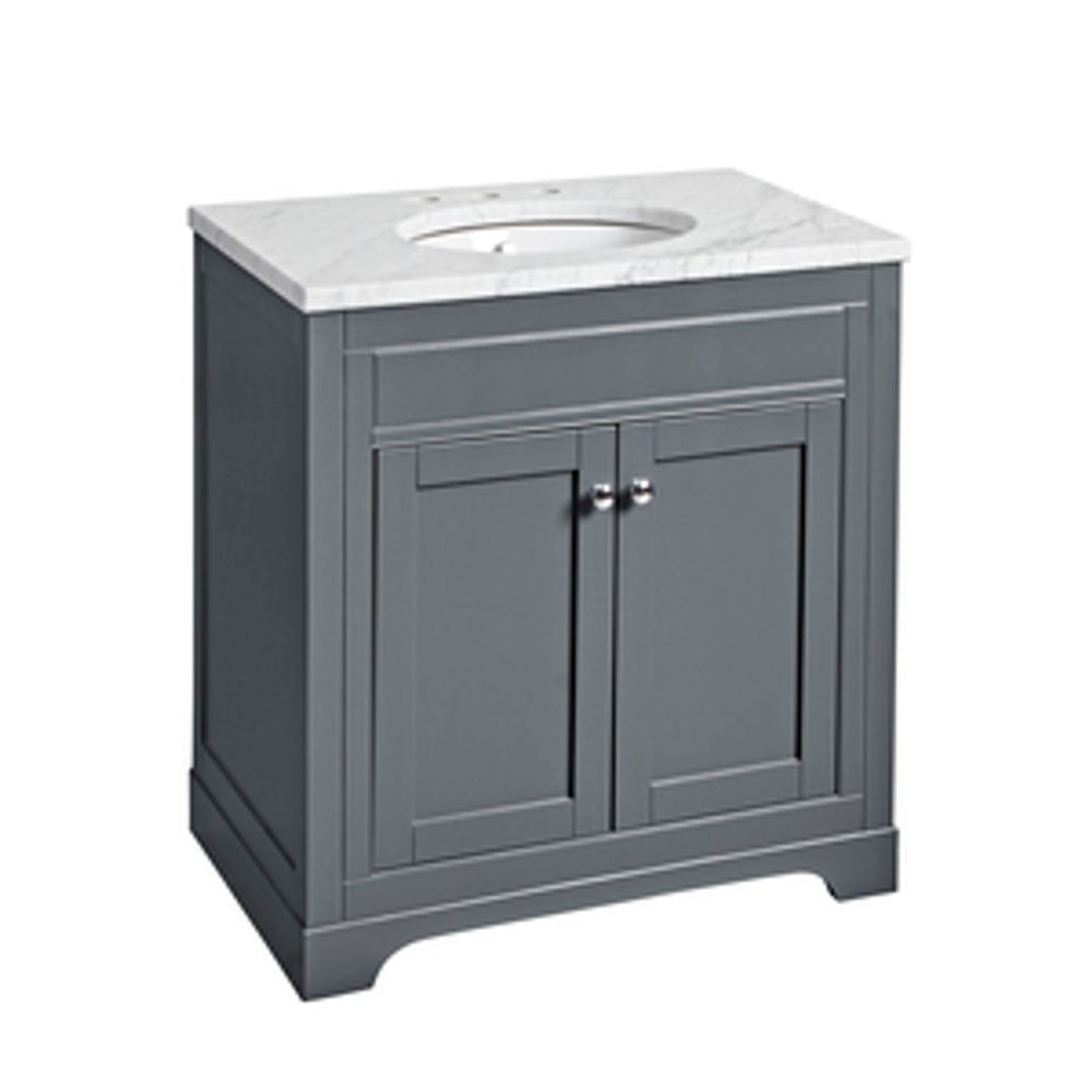 Widcombe 800 Freestanding Vanity Unit Matt Pewter 1064745 slide image Widcombe 800 Freestanding Vanity Unit Matt Pewter 1064745 slide image
